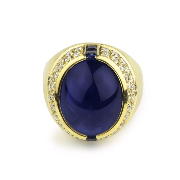 1980s Sapphire Cabochon Ring
