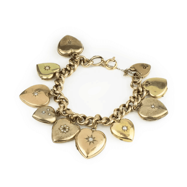 Bracciali Vittoriano ciondoli a cuore
