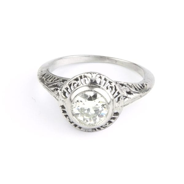 Anello solitario decò-1