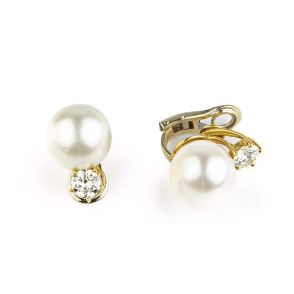 Orecchini diamanti e perle-1