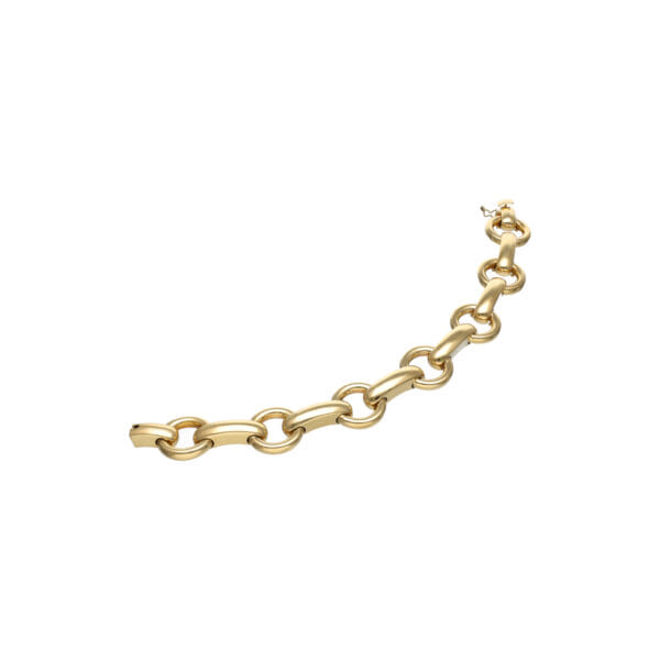 Bracciale in oro 18kt maglia staffa di cavallo_1