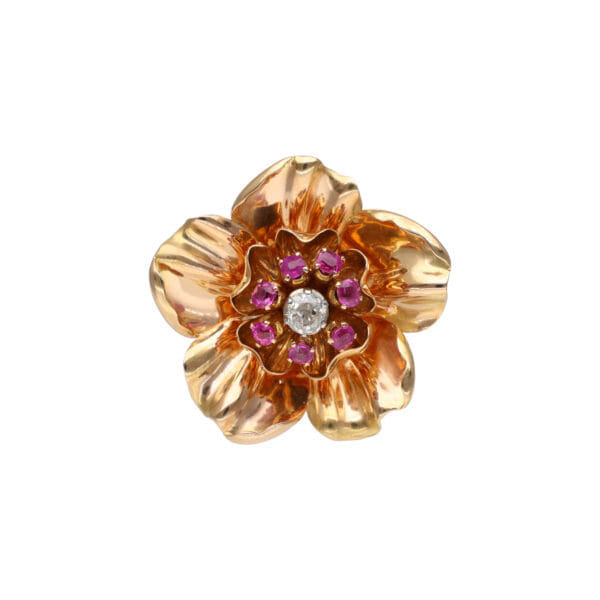 Anello floreale anni 1940