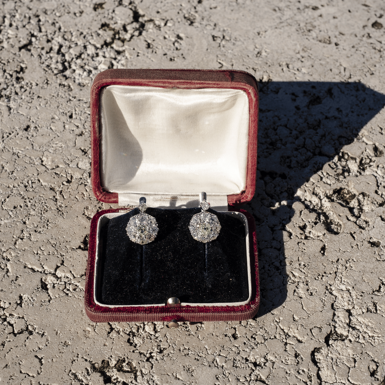 Orecchini a Grappolo con Diamanti taglio Vecchio - immagine 7