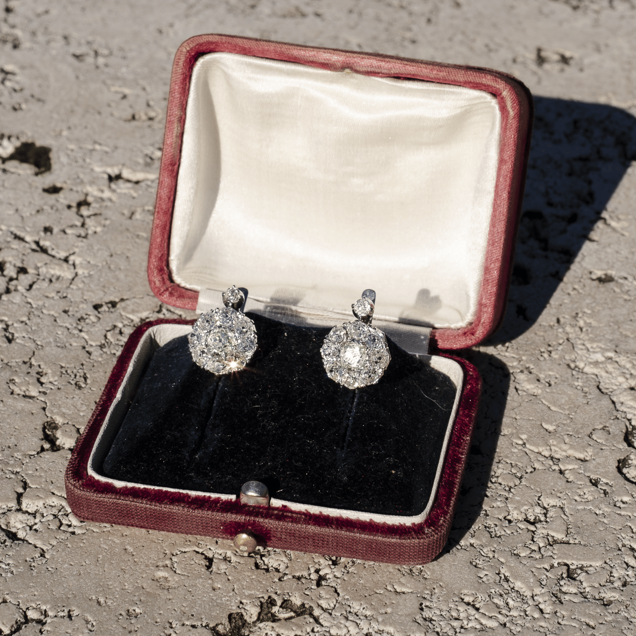 Orecchini a Grappolo con Diamanti taglio Vecchio - immagine 8