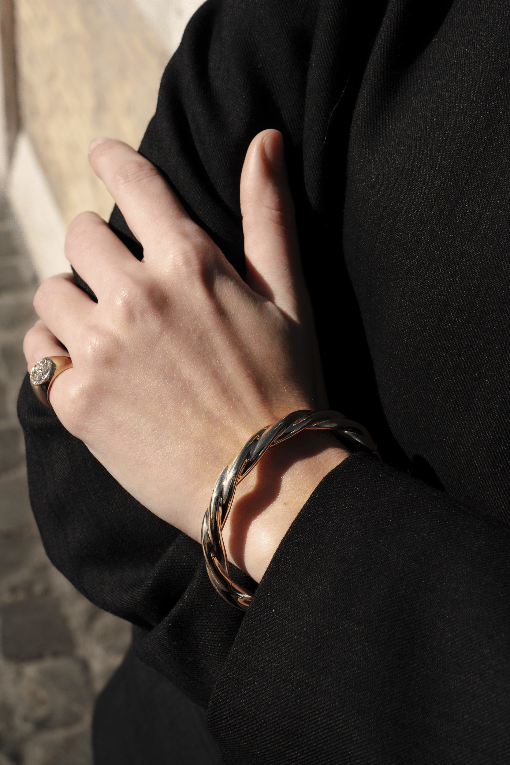 Bracciale Anni ’80 a Motivo Intrecciato in Oro Giallo 18kt - immagine 5