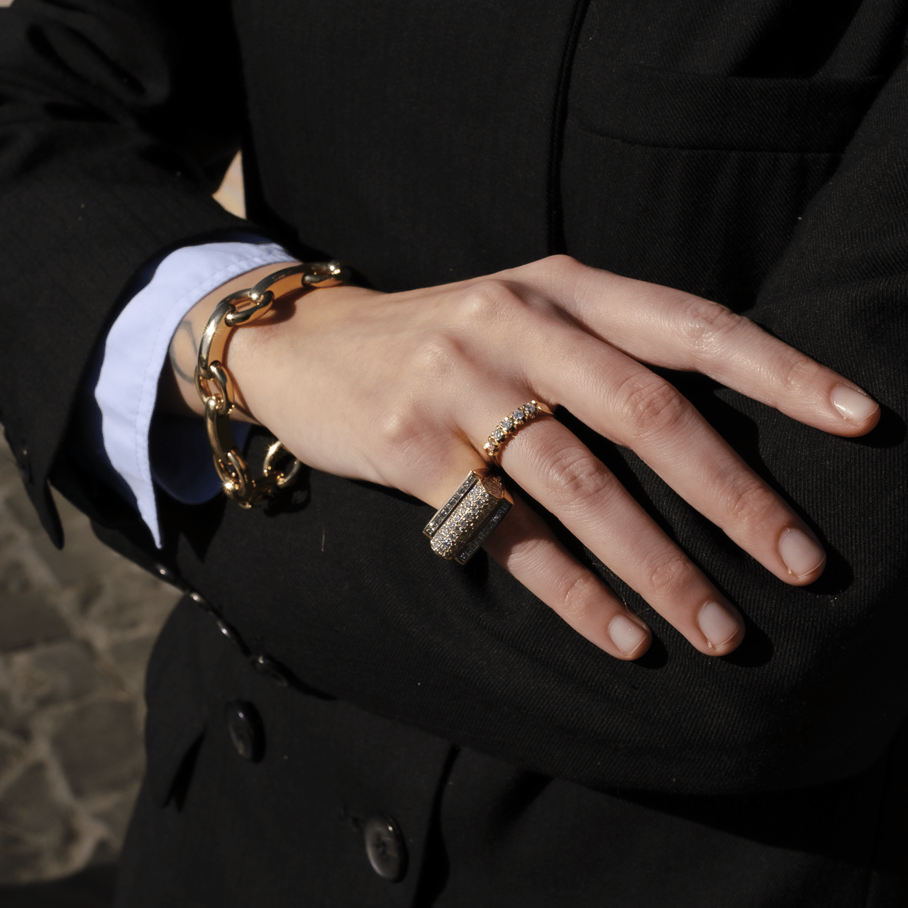 Anello a Ponte con Diamanti - immagine 5