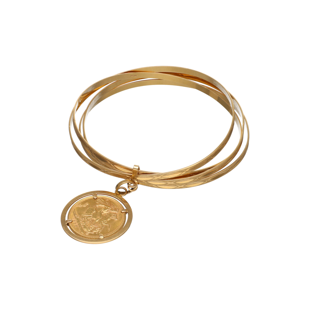 Bracciale Anni ’60 con Moneta Sovrana Elisabettiana in Oro 18kt - immagine 2