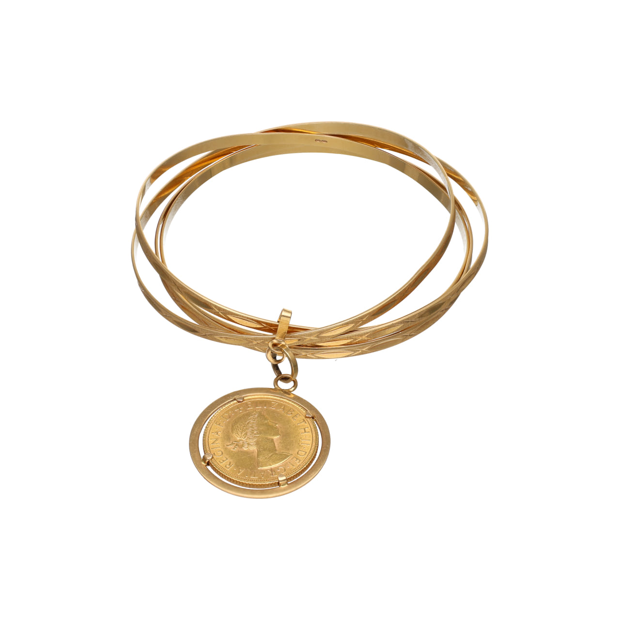 Bracciale Anni ’60 con Moneta Sovrana Elisabettiana in Oro 18kt