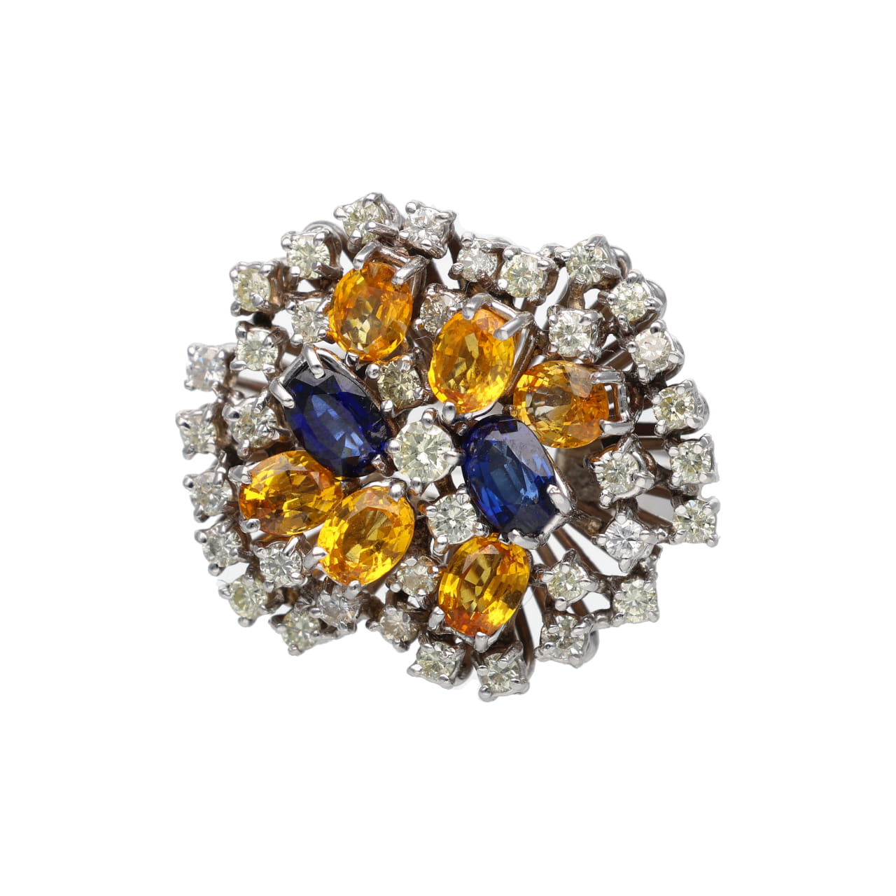 Fantasy Ring with Diamonds and Sapphires