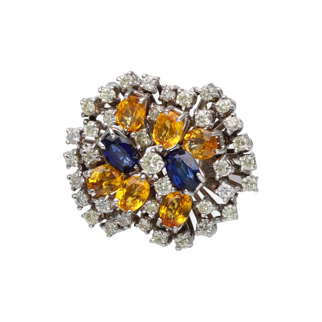 Fantasy Ring with Diamonds and Sapphires - Image 4
