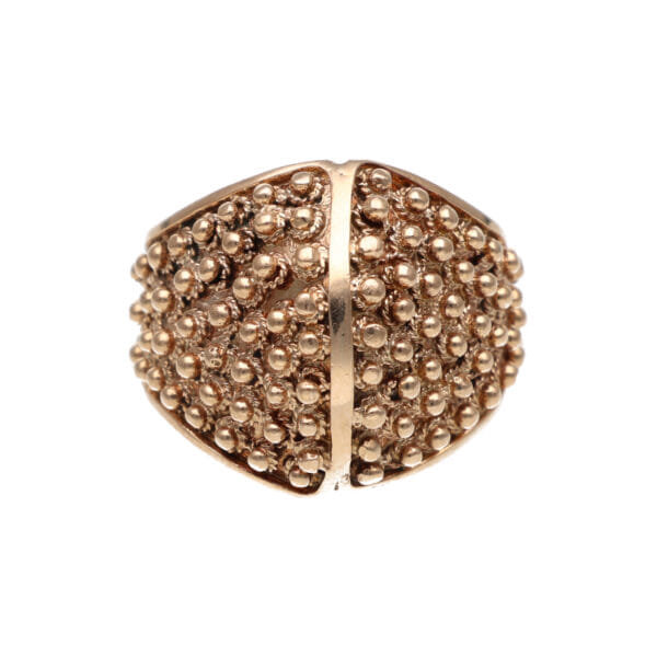 Anello anni 1960 in oro 12kt in stile borbonico_1