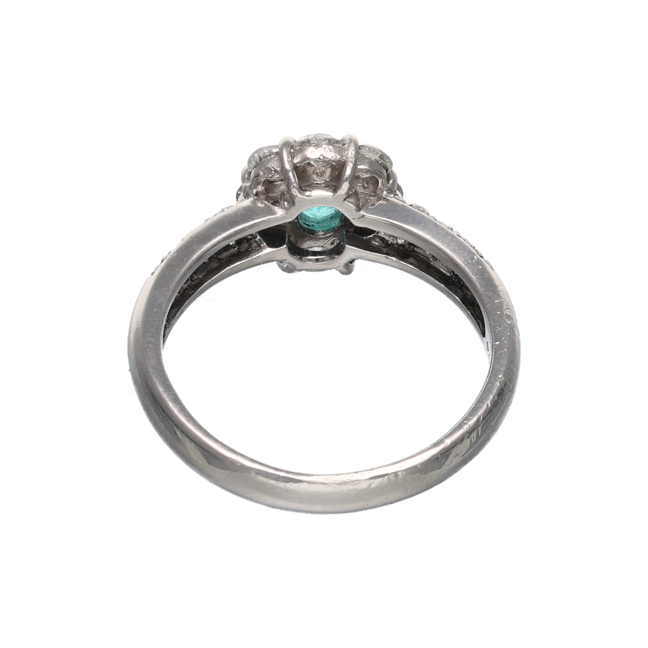 Anello vintage con tormalina paraiba e diamanti in platino_3
