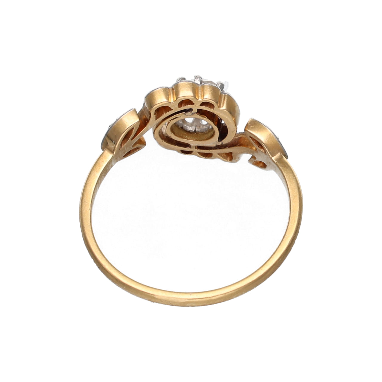 Anello edoardiano in oro e platino con diamanti_3