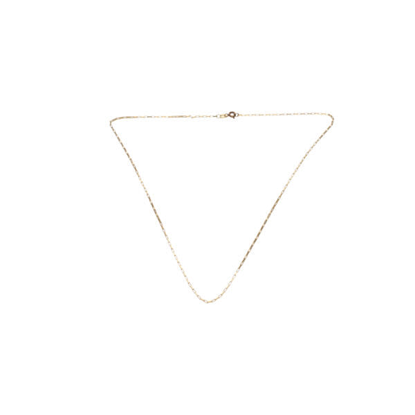 Catena vintage a maglia graffetta in oro giallo 18kt_1