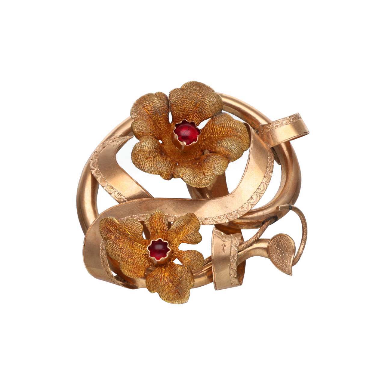 Grande spilla borbonica in oro 12kt_1