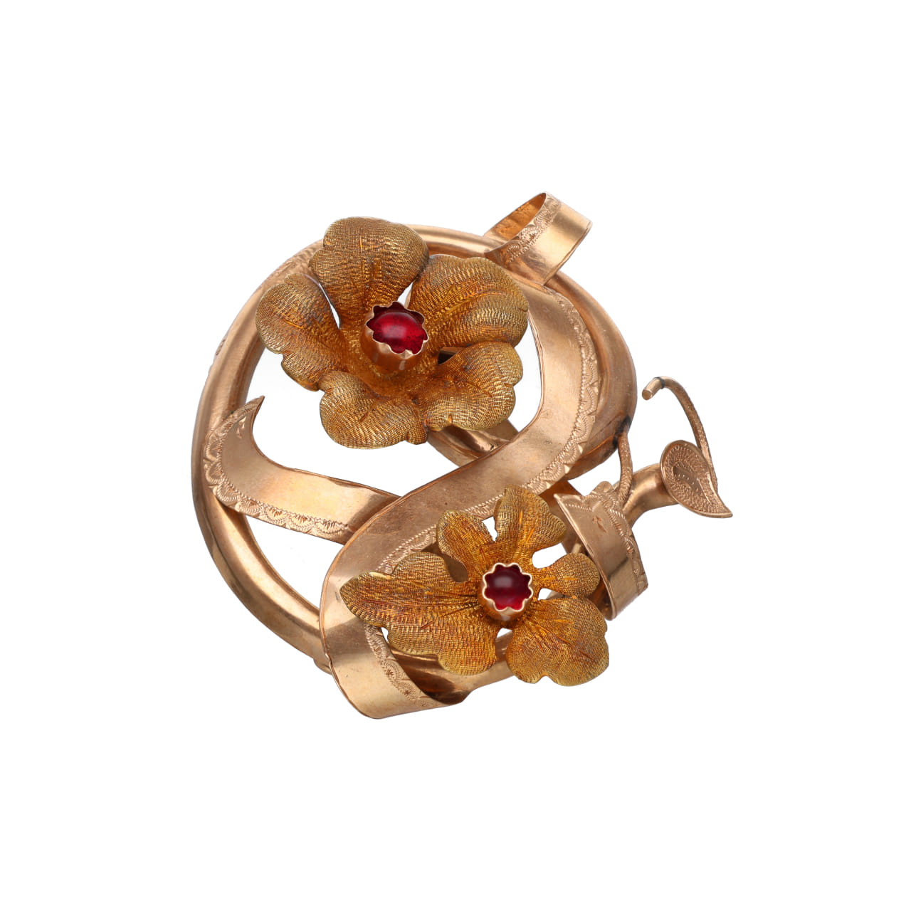Grande spilla borbonica in oro 12kt_3