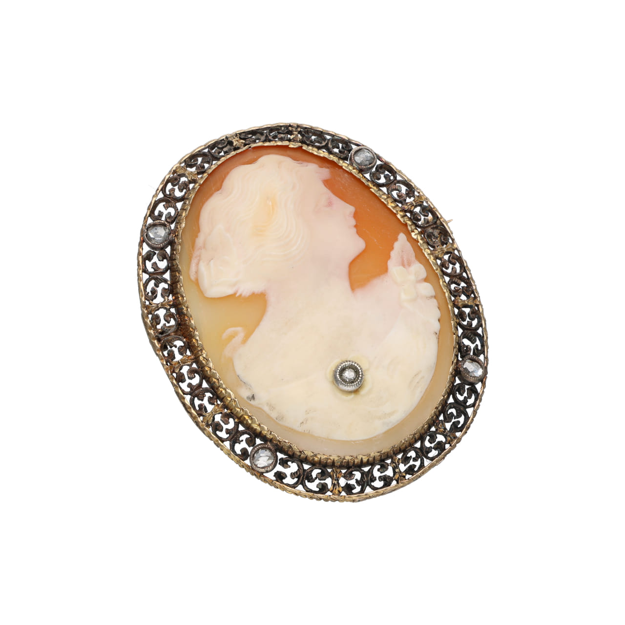 19th-Century Pendant with Shell Cameo - Image 2
