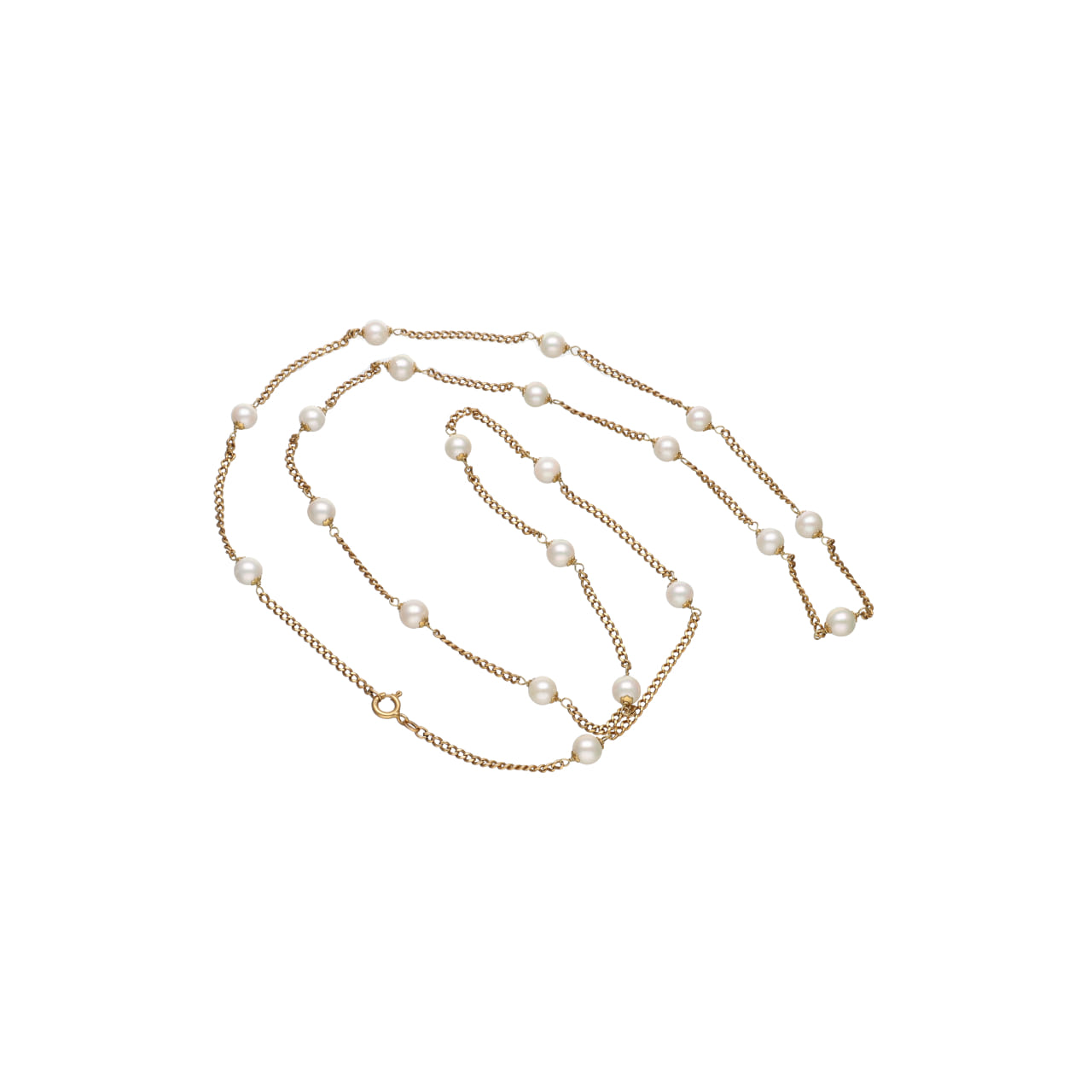 Collana lunga in oro giallo 18 kt con perle coltivate_2
