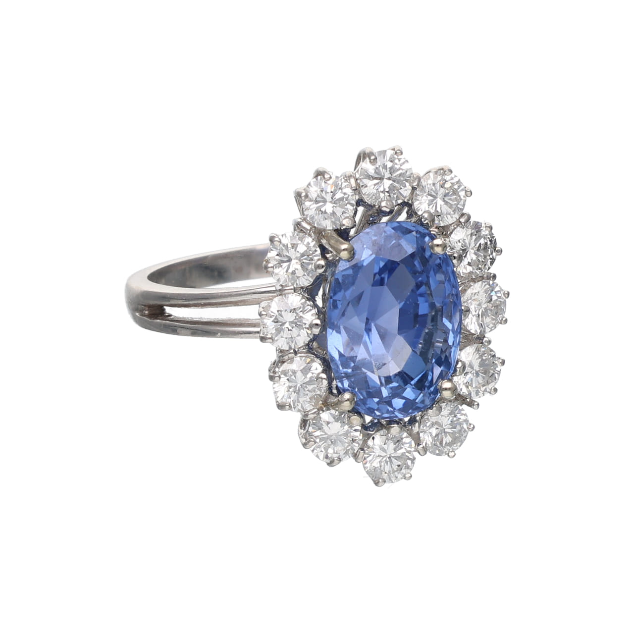 1960s Ring with Sapphire and Diamonds - Image 2