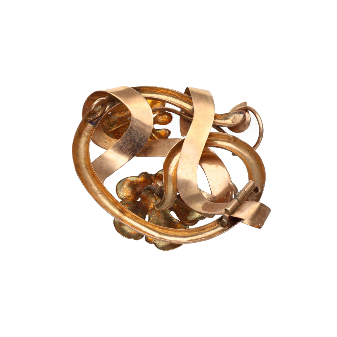 Grande spilla borbonica in oro 12kt_2