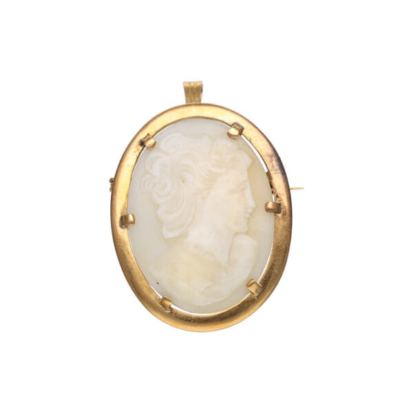 Shell Cameo Brooch Pendant