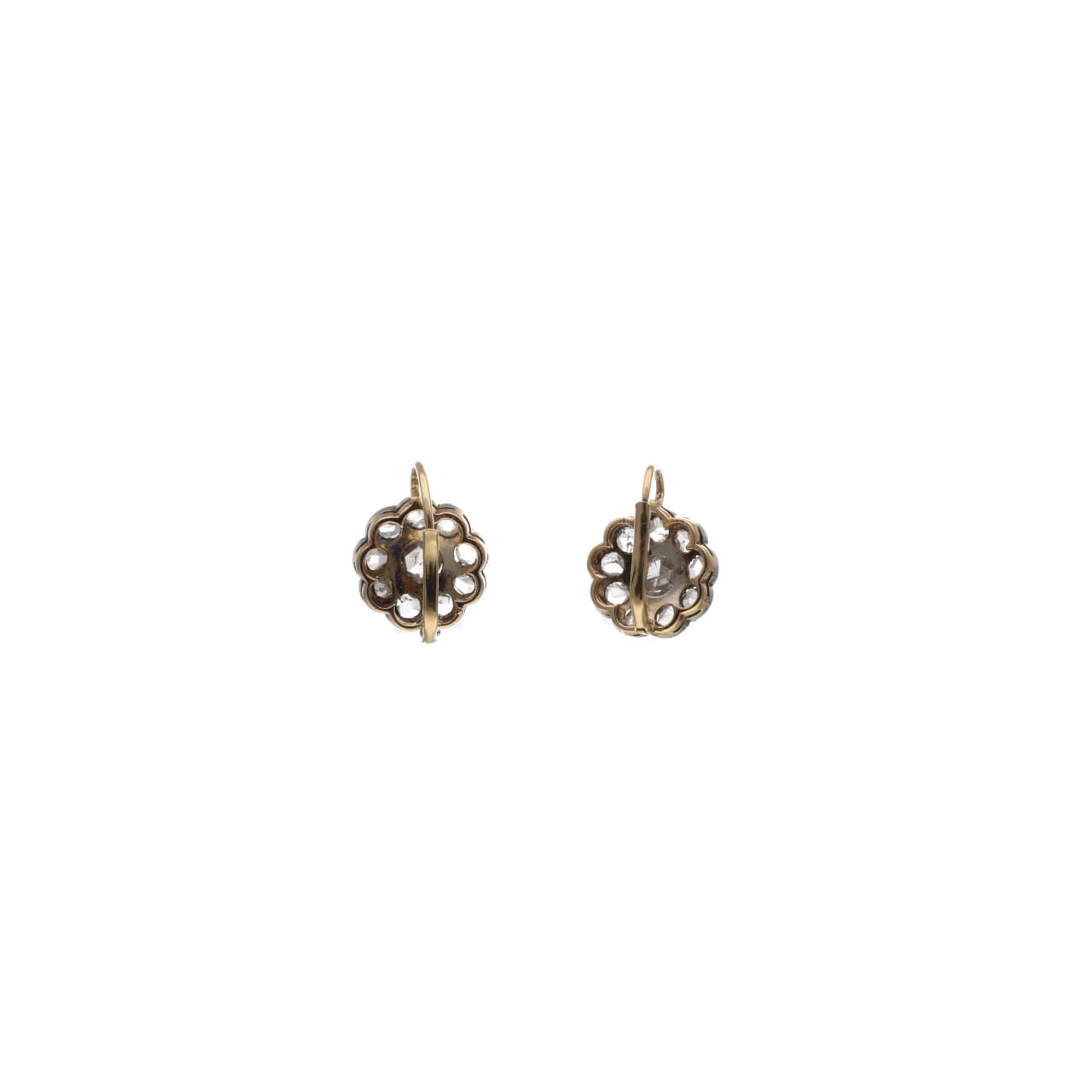 Victorian 19th-Century Earrings with Rose-Cut Diamonds - Image 2